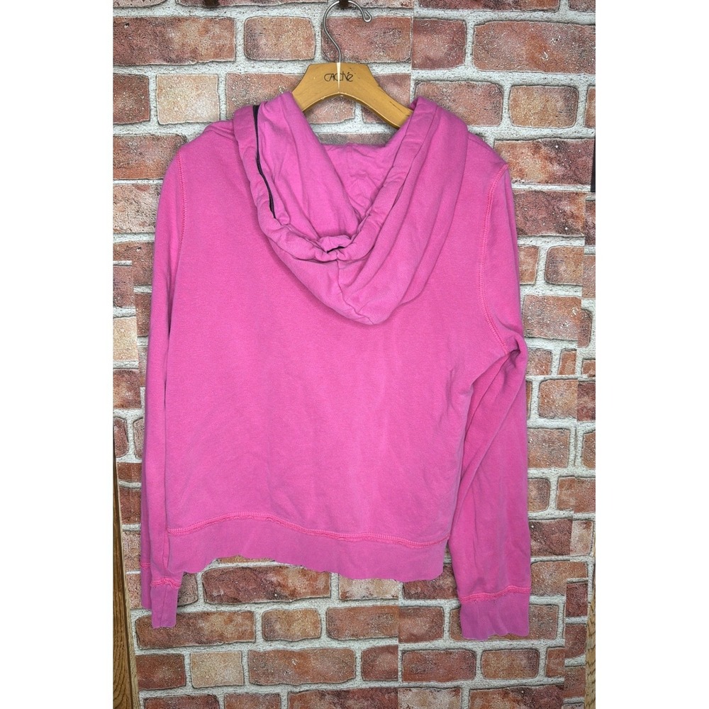 Y2K 2000s Aeropostale Pink Full Zip Hoodie Womens Large NY 1987 Graphic - Picture 2 of 6
